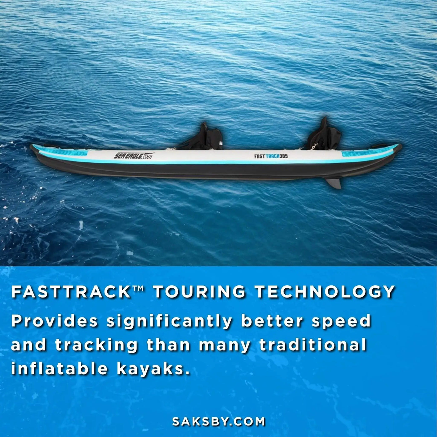 Sea Eagle 385FT FastTrack 12FT 2-Person V-Bottom Inflatable Kayak [385FTK] (SAK25086) by SAKSBY WHOLESALE
