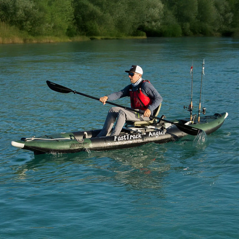 Sea Eagle 385FTA FastTrack 12FT 2- Persons Angler Inflatable Hunter Green Fishing Kayak [385FTAK] (SAK80139) by SAKSBY WHOLESALE