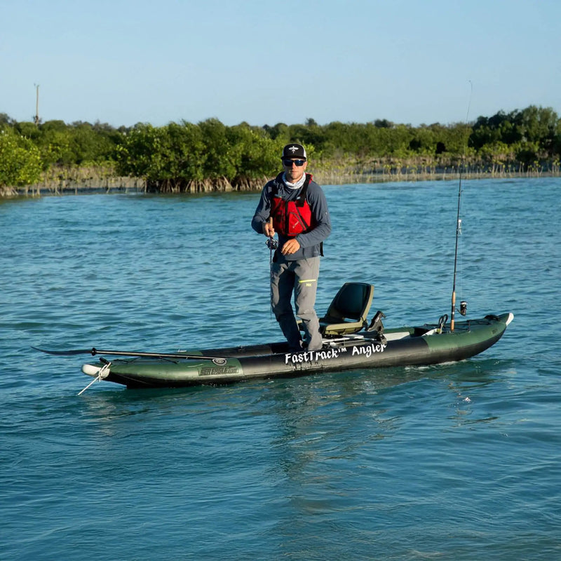 Sea Eagle 385FTA FastTrack 12FT 2- Persons Angler Inflatable Hunter Green Fishing Kayak [385FTAK] (SAK80139) by SAKSBY WHOLESALE