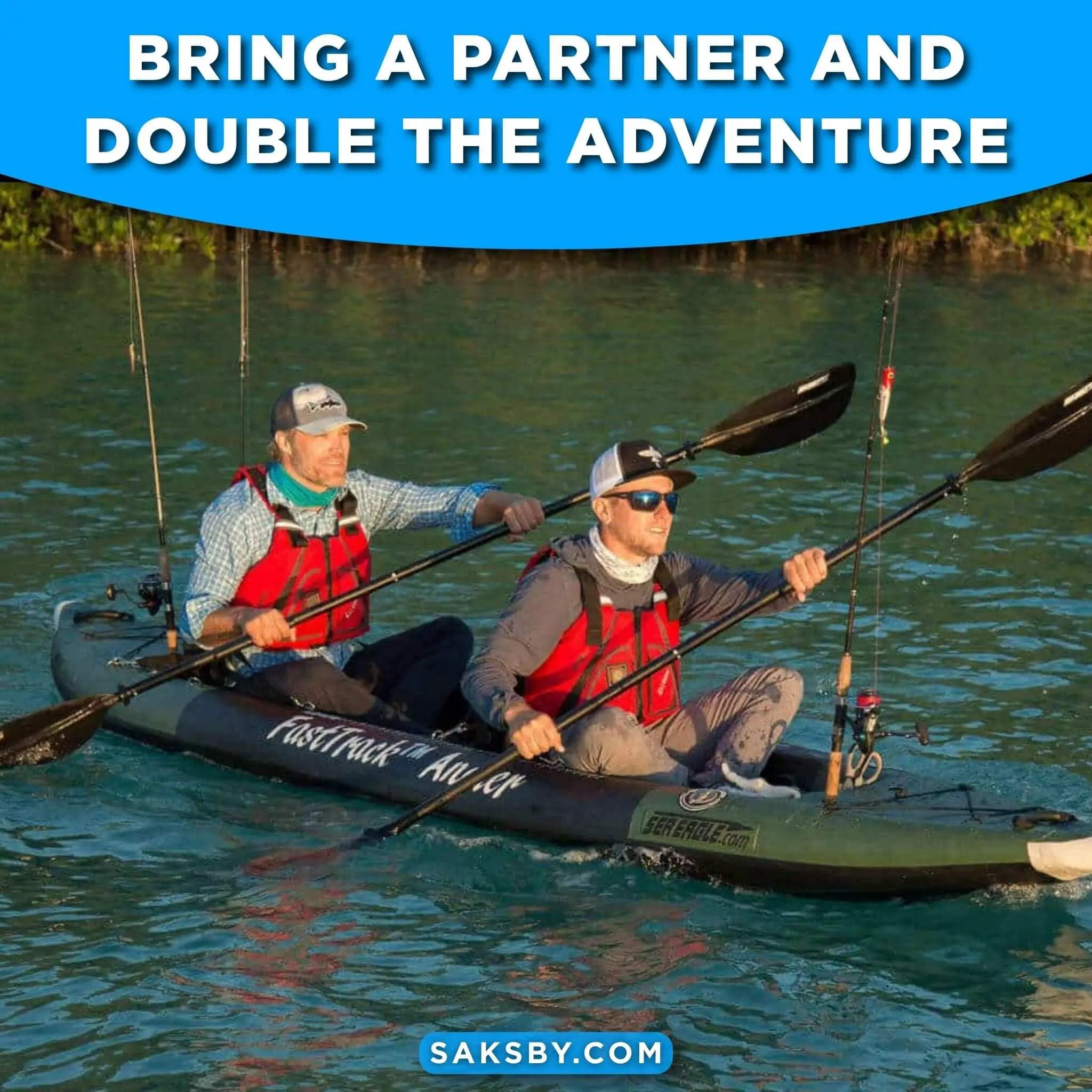 Sea Eagle 385FTA FastTrack 12FT 2- Persons Angler Inflatable Hunter Green Fishing Kayak [385FTAK] (SAK80139) by SAKSBY WHOLESALE