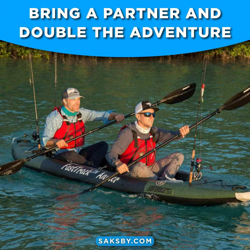 Sea Eagle 385FTA FastTrack 12FT 2- Persons Angler Inflatable Hunter Green Fishing Kayak [385FTAK] (SAK80139) by SAKSBY WHOLESALE