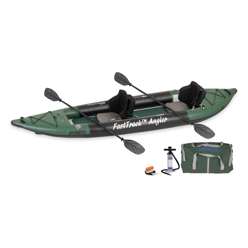 Sea Eagle 385FTA FastTrack 12FT 2- Persons Angler Inflatable Hunter Green Fishing Kayak [385FTAK] (SAK80139) by SAKSBY WHOLESALE