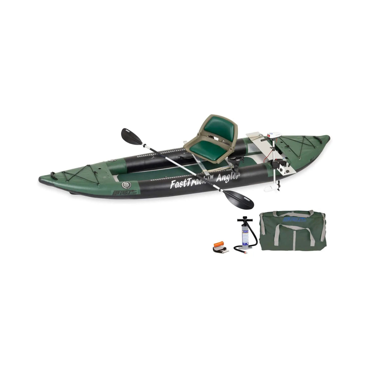 Sea Eagle 385FTA FastTrack 12FT 2- Persons Angler Inflatable Hunter Green Fishing Kayak [385FTAK] (SAK80139) by SAKSBY WHOLESALE