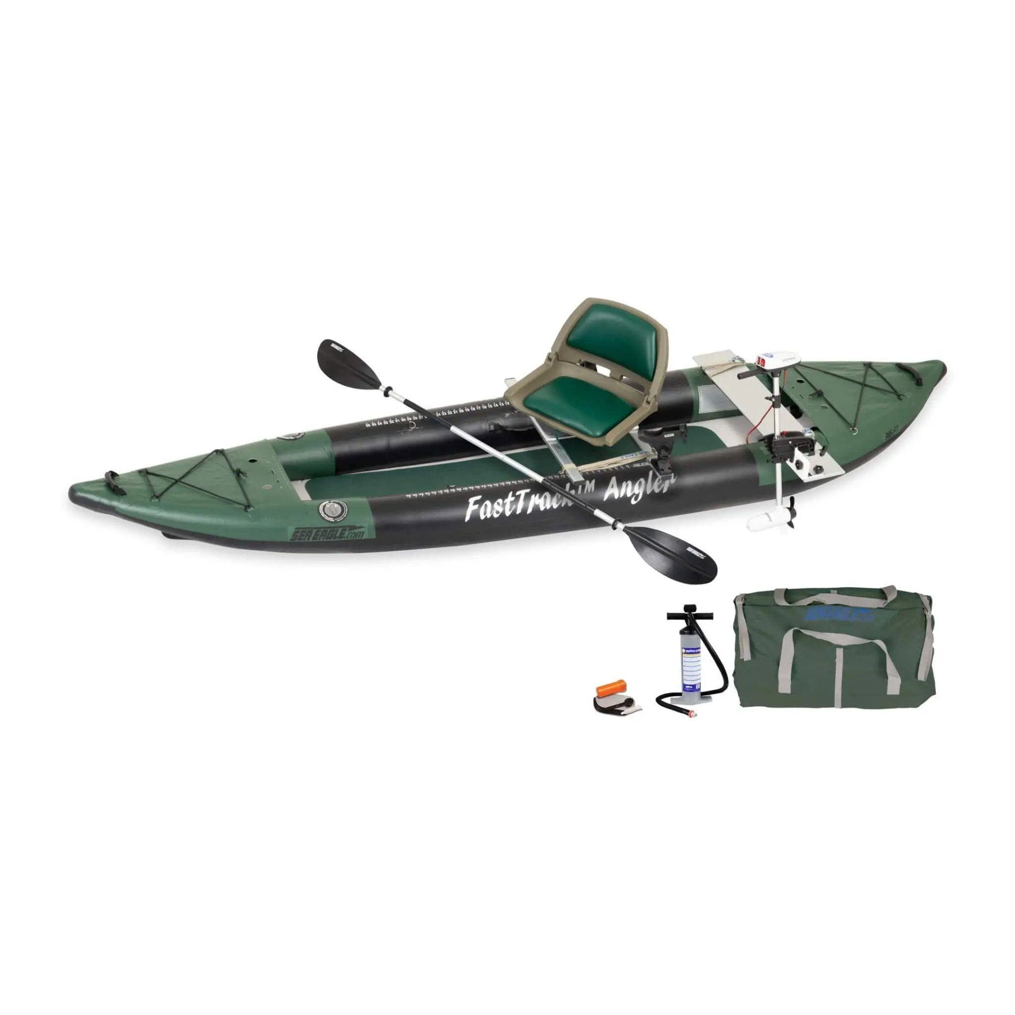 Sea Eagle 385FTA FastTrack 12FT 2- Persons Angler Inflatable Hunter Green Fishing Kayak [385FTAK] (SAK80139) by SAKSBY WHOLESALE