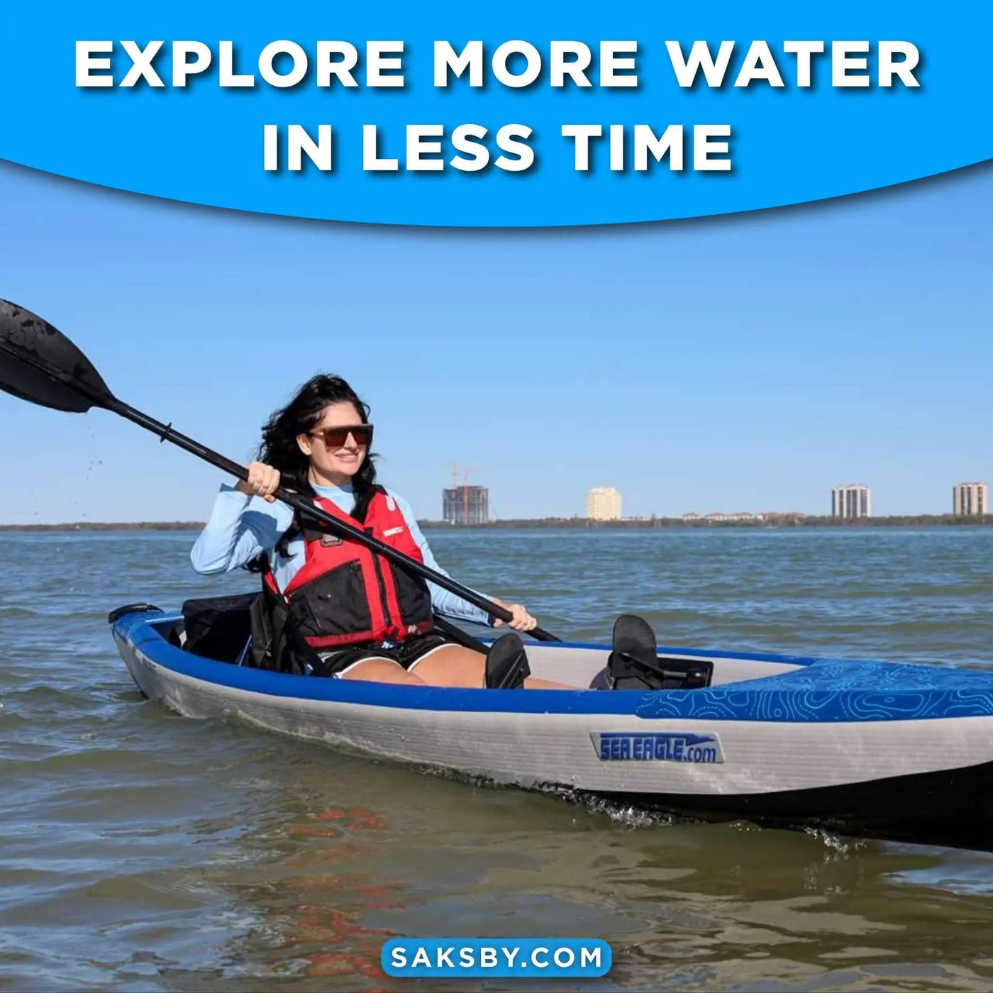 Sea Eagle 393RL RazorLite 1-Person Inflatable Lightweight Kayak With Adjustable Footrests [393RLK] (SAK13961) by SAKSBY WHOLESALE