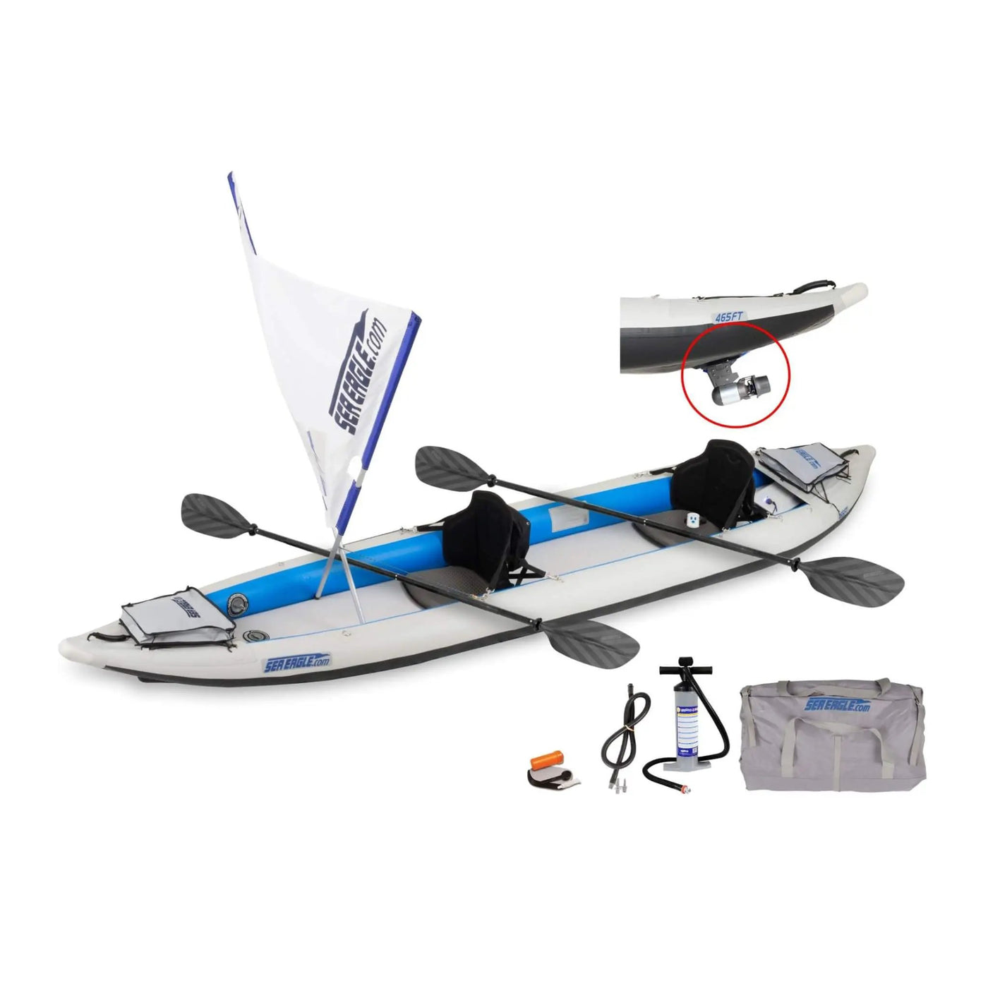 Sea Eagle 465FT FastTrack 15FT 3-Person UltraLight Weight Inflatable Kayak [465FTK] (SAK96507) by SAKSBY WHOLESALE