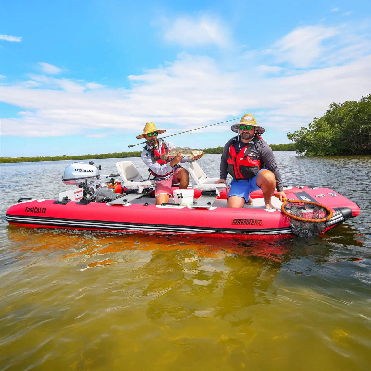 Sea Eagle Boats FastCat12™ Catamaran Inflatable Boat, 13FT [FASTCAT12K] (SAK29684) by SAKSBY WHOLESALE