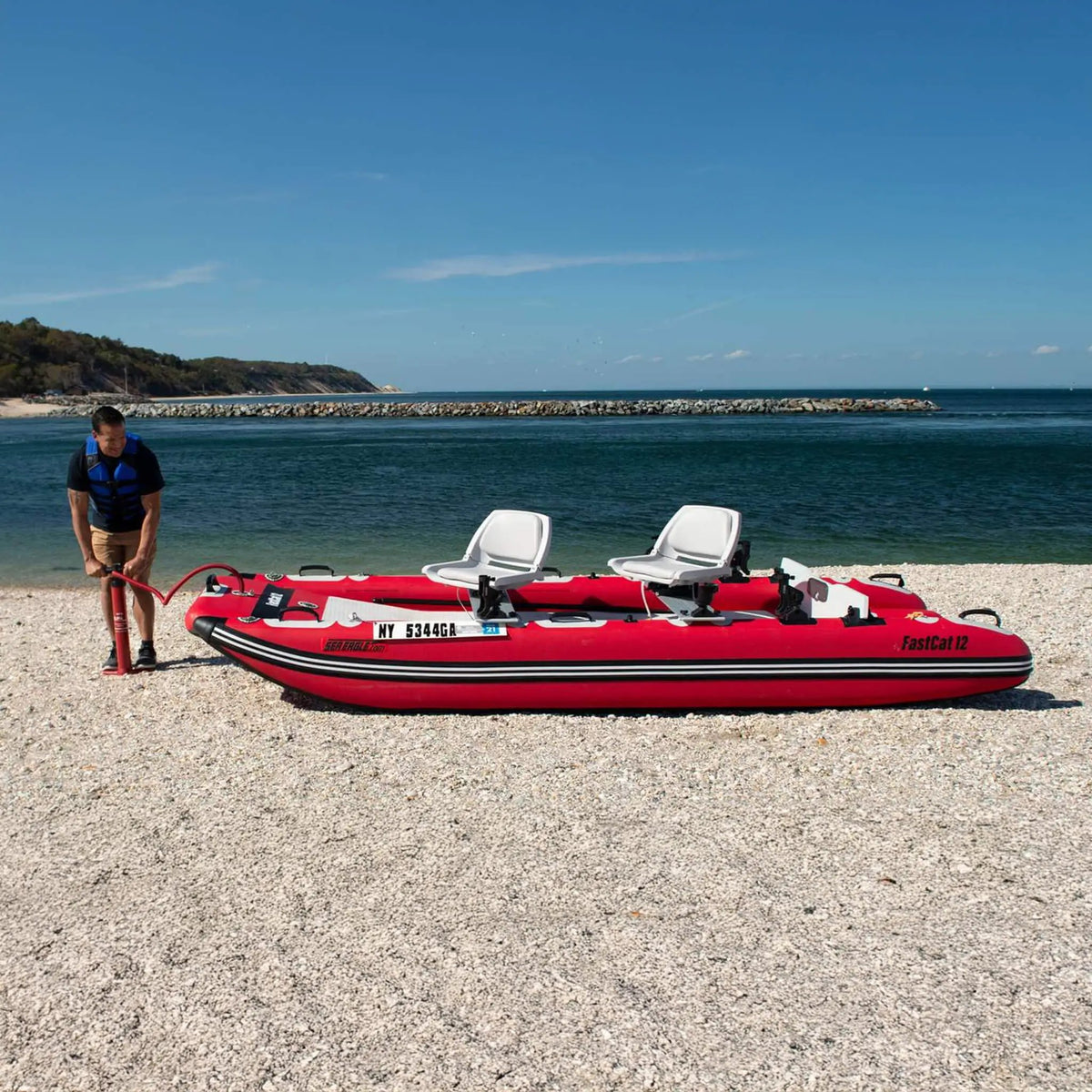Sea Eagle Boats FastCat12™ Catamaran Inflatable Boat, 13FT [FASTCAT12K] (SAK29684) by SAKSBY WHOLESALE