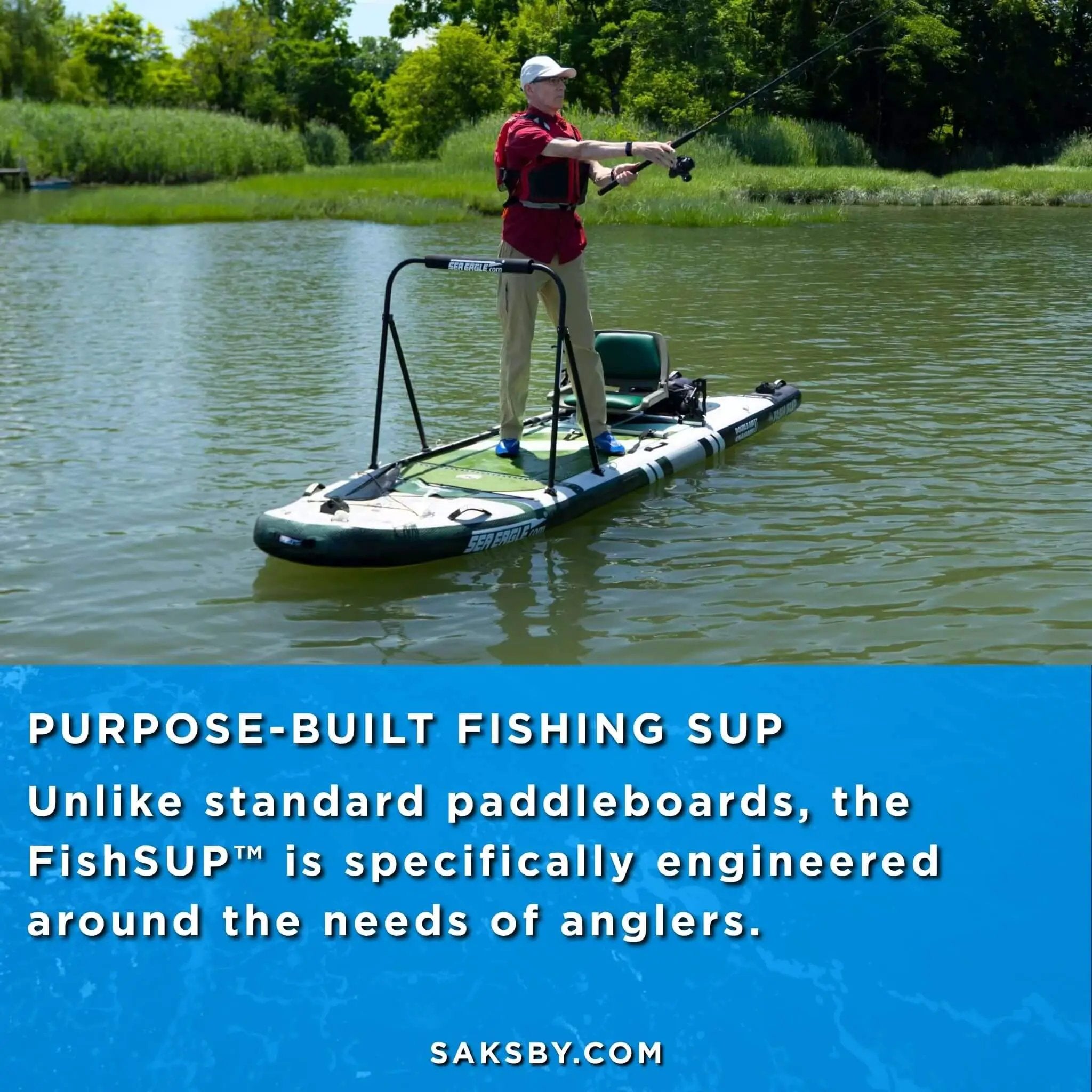Sea Eagle FS1210 FishSUP 1-Person Inflatable Fishing Stand-Up Paddleboard [FS1210K] (SAK79218) by SAKSBY WHOLESALE