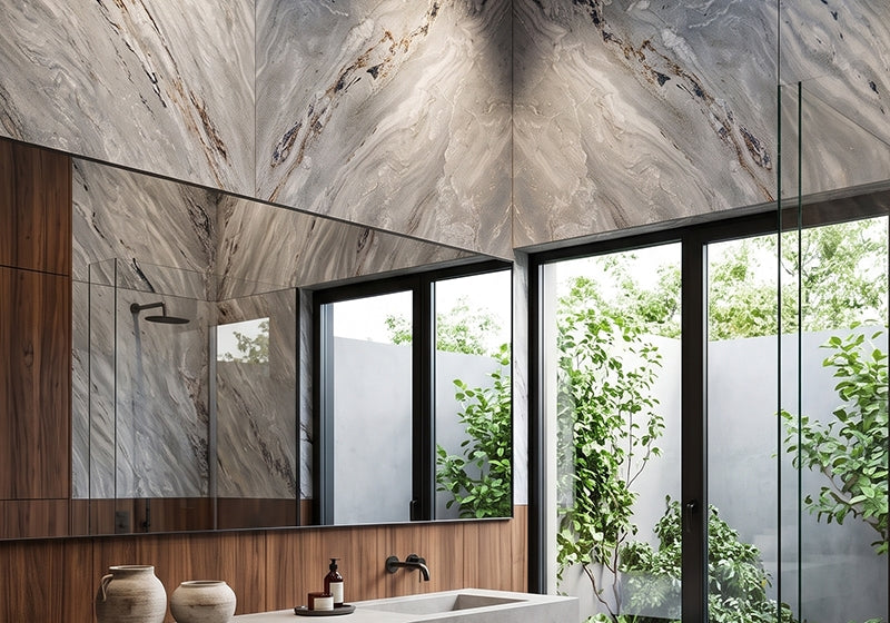 Sea Wave Leather Marble Slab Random room scene 3