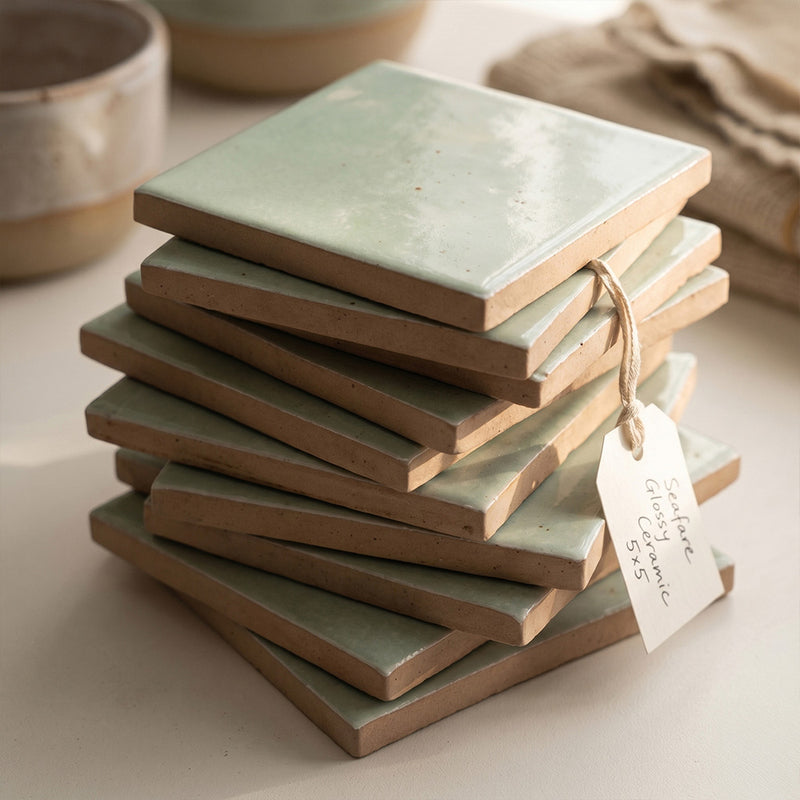 Seafare Glossy Ceramic Tiles 5x5 Ceramic Glossy 6x6 Tiles — 4