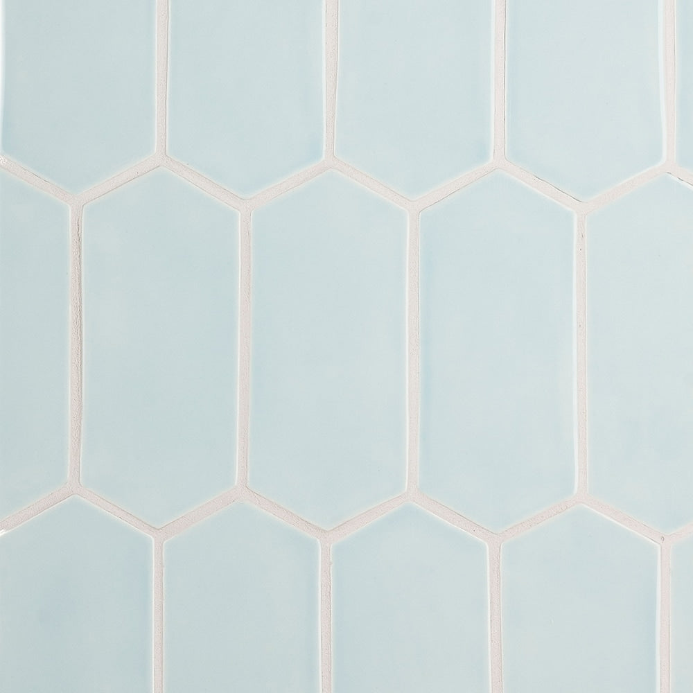 Seafoam Glossy Picket Ceramic Tiles 3x6 Ceramic Glossy 6x6 Tiles — 2