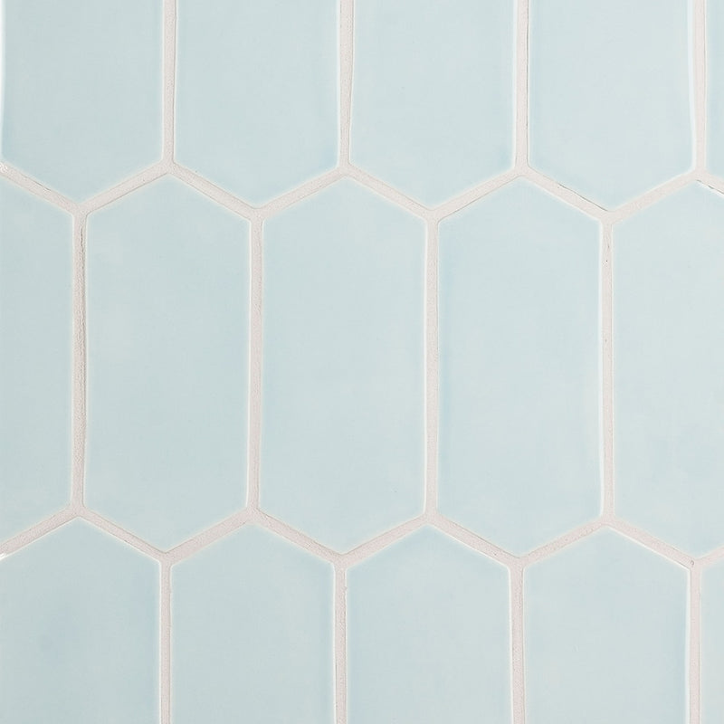 Seafoam Glossy Picket Ceramic Tiles 3x6 Ceramic Glossy 6x6 Tiles — 2