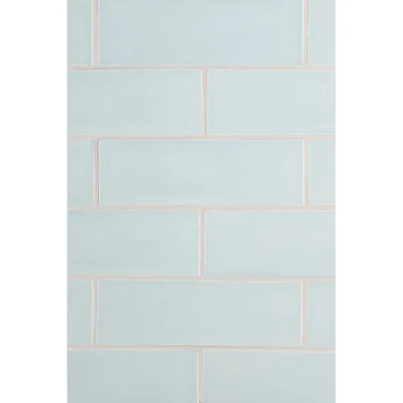 Seafoam Glossy Subway Ceramic Tiles 3x9