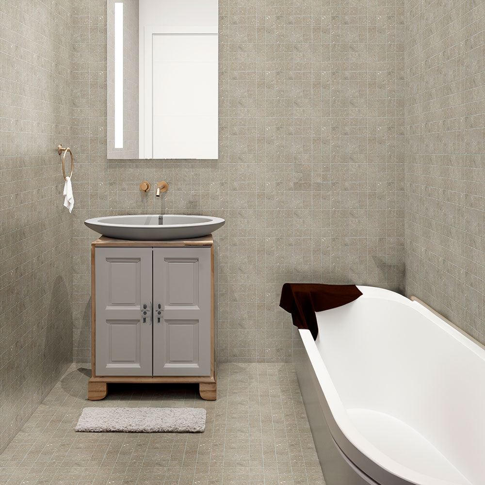 Seagrass Honed 2x2 Limestone Mosaics 12x12 Limestone Honed 12x12 Mosaics — 2