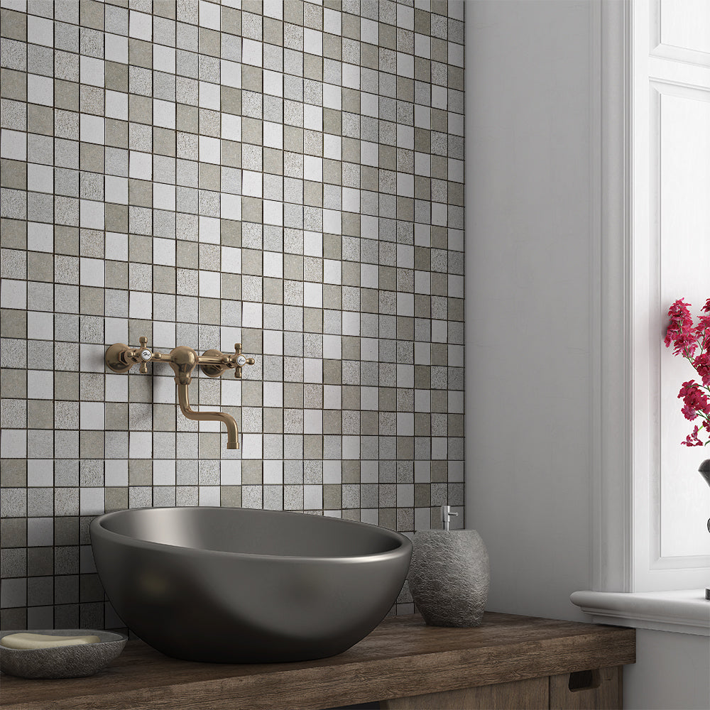 Seagrass&Amp;Paris Textured 2x2 Limestone Mosaics 12x12 Limestone Textured 12x12 Mosaics — 2