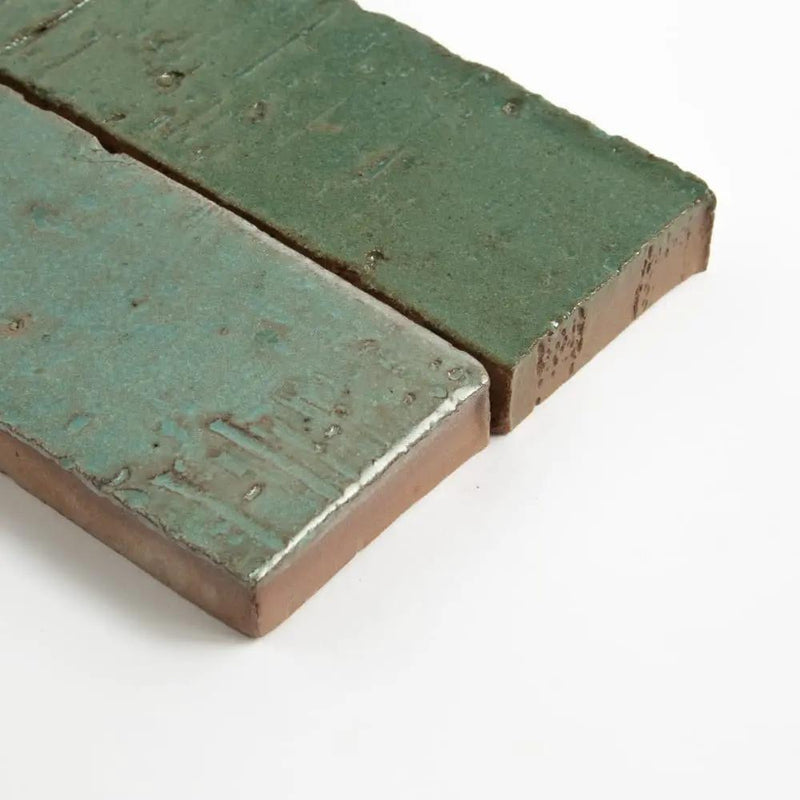 Seagreen Rustic Ceramic Tiles 2 3/4x9 3/4 by Stonetiledepot