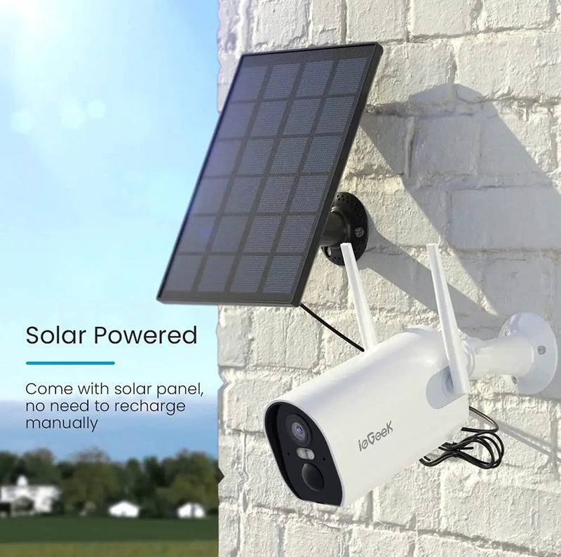 Security Cameras Wireless Outdoor, 2K Solar Powered Outdoor Security Cameras with Spotlight & Siren by Outdoor Solar Outlet