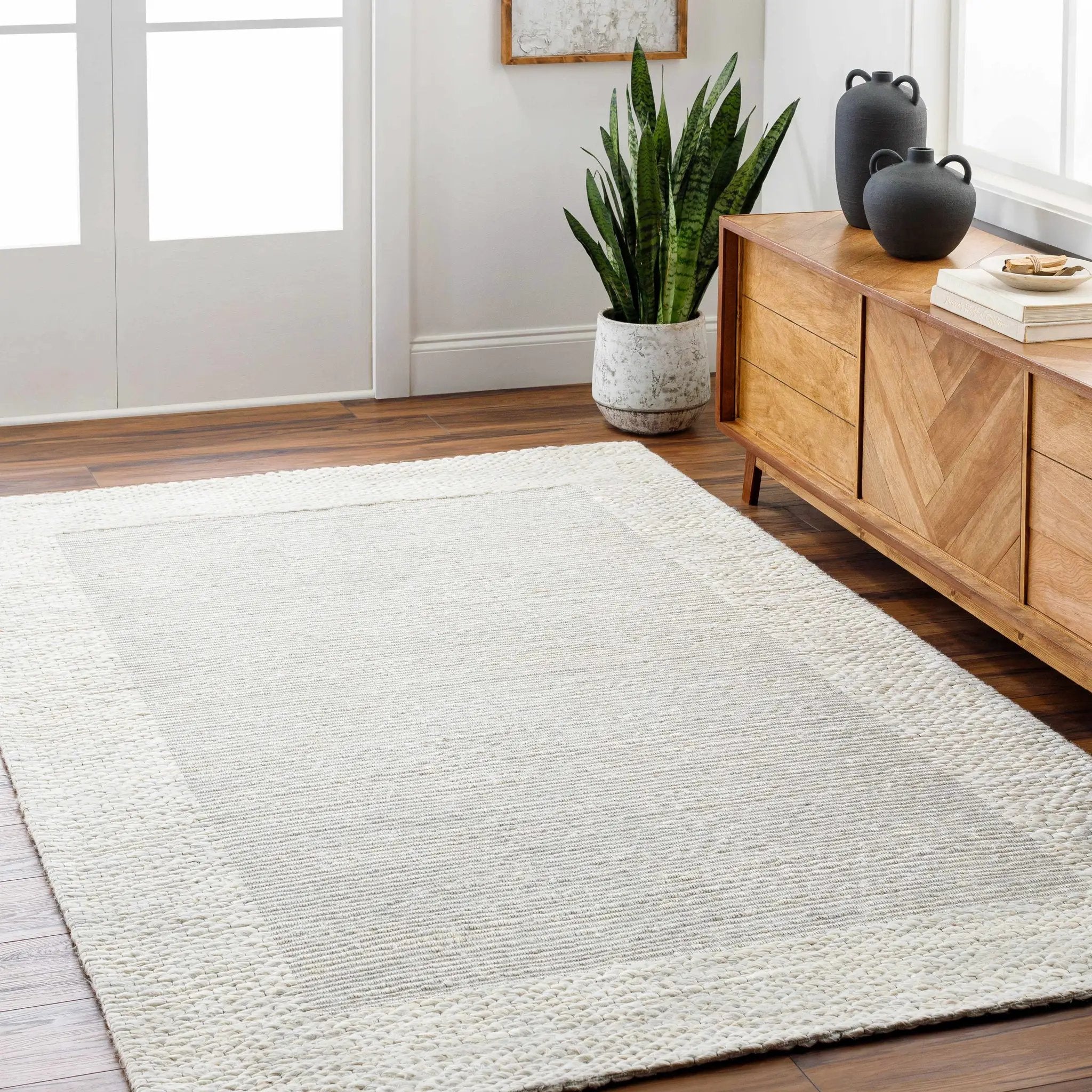 Jojen Off White Jute Area Rug - Clearance by Boutique Rugs