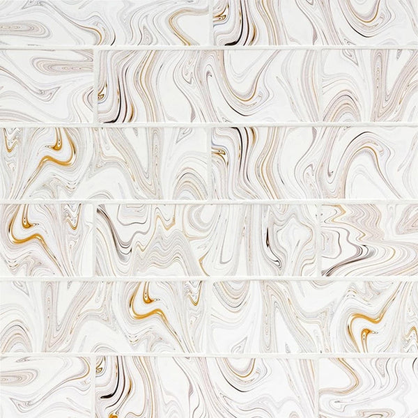 Sedona Glossy Subway Ceramic Tiles 3x9