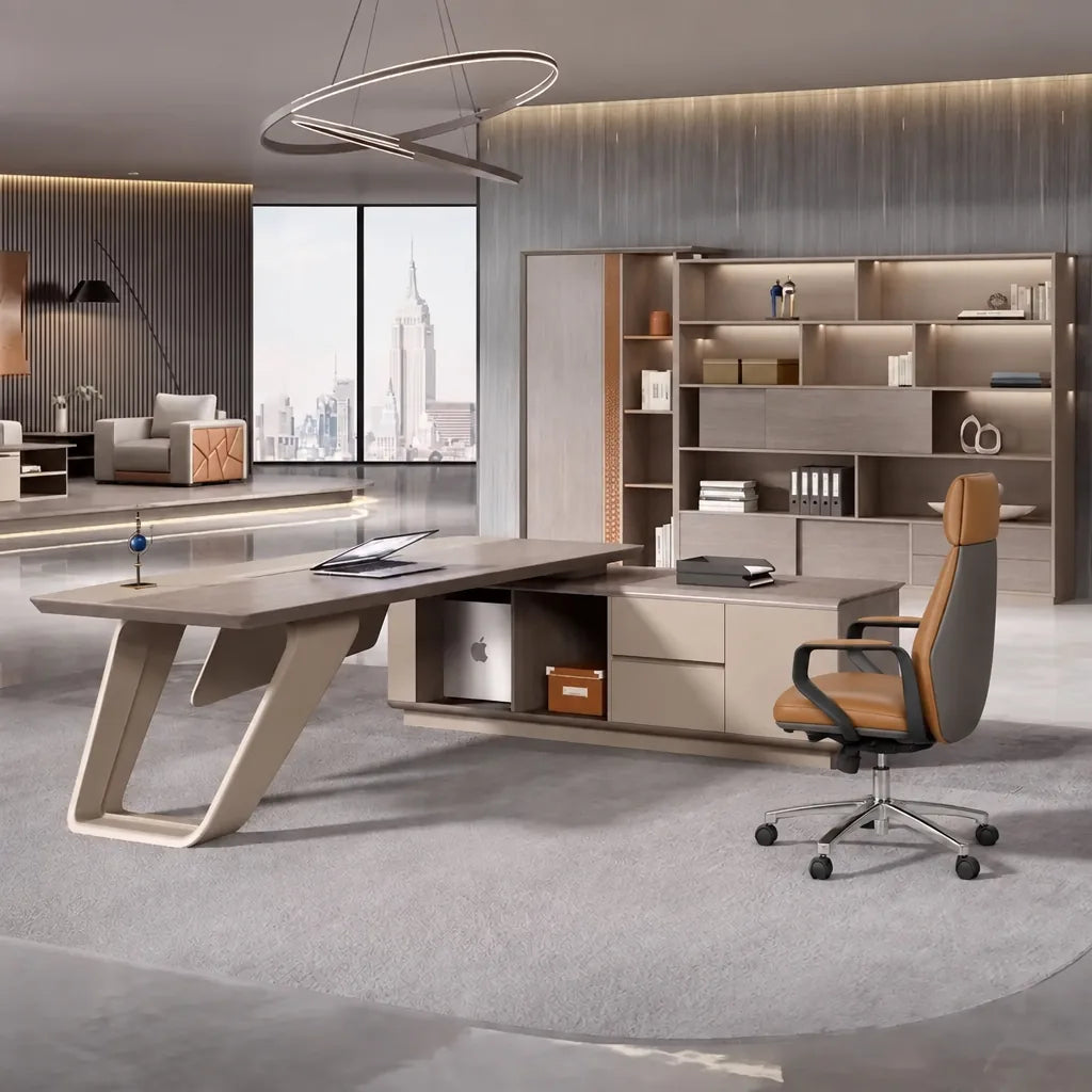 Seguin · Modern L-Shaped Executive Desk, photo 3 of 12