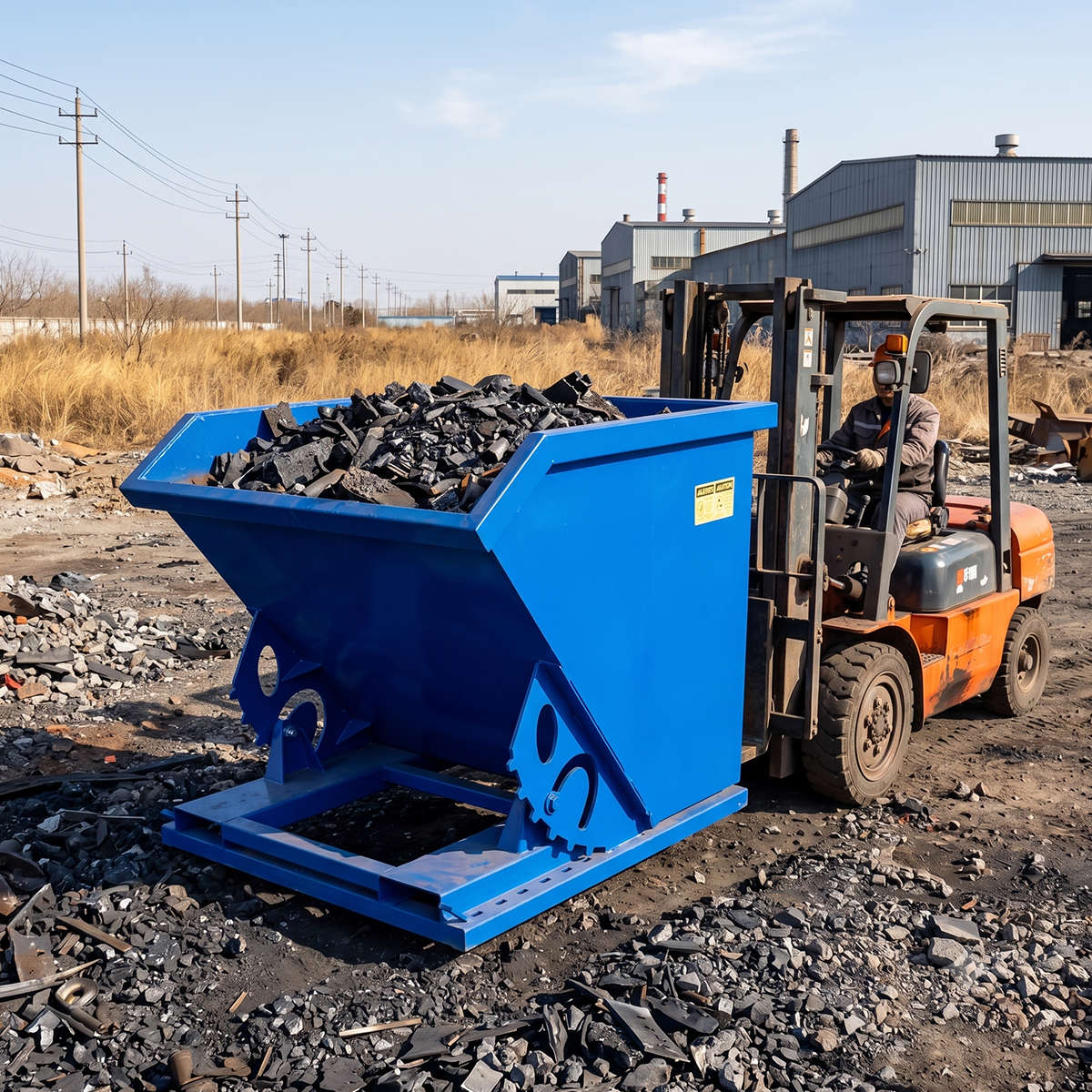 Greatbear Self Dumping Hopper - 1 Cubic Yard by Chery Industrial