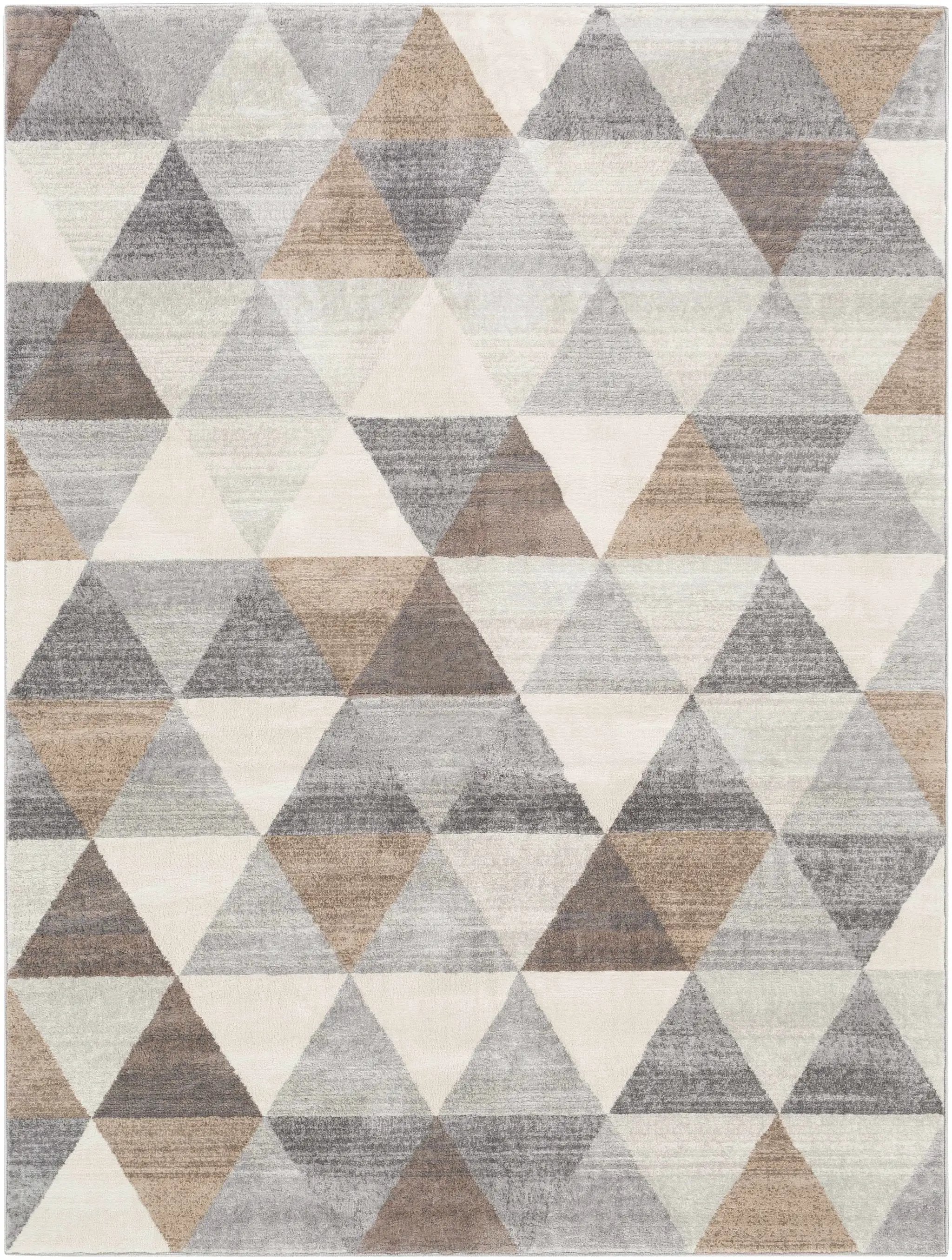 Sells Gray&Brown Triangles Area Carpet by Boutique Rugs
