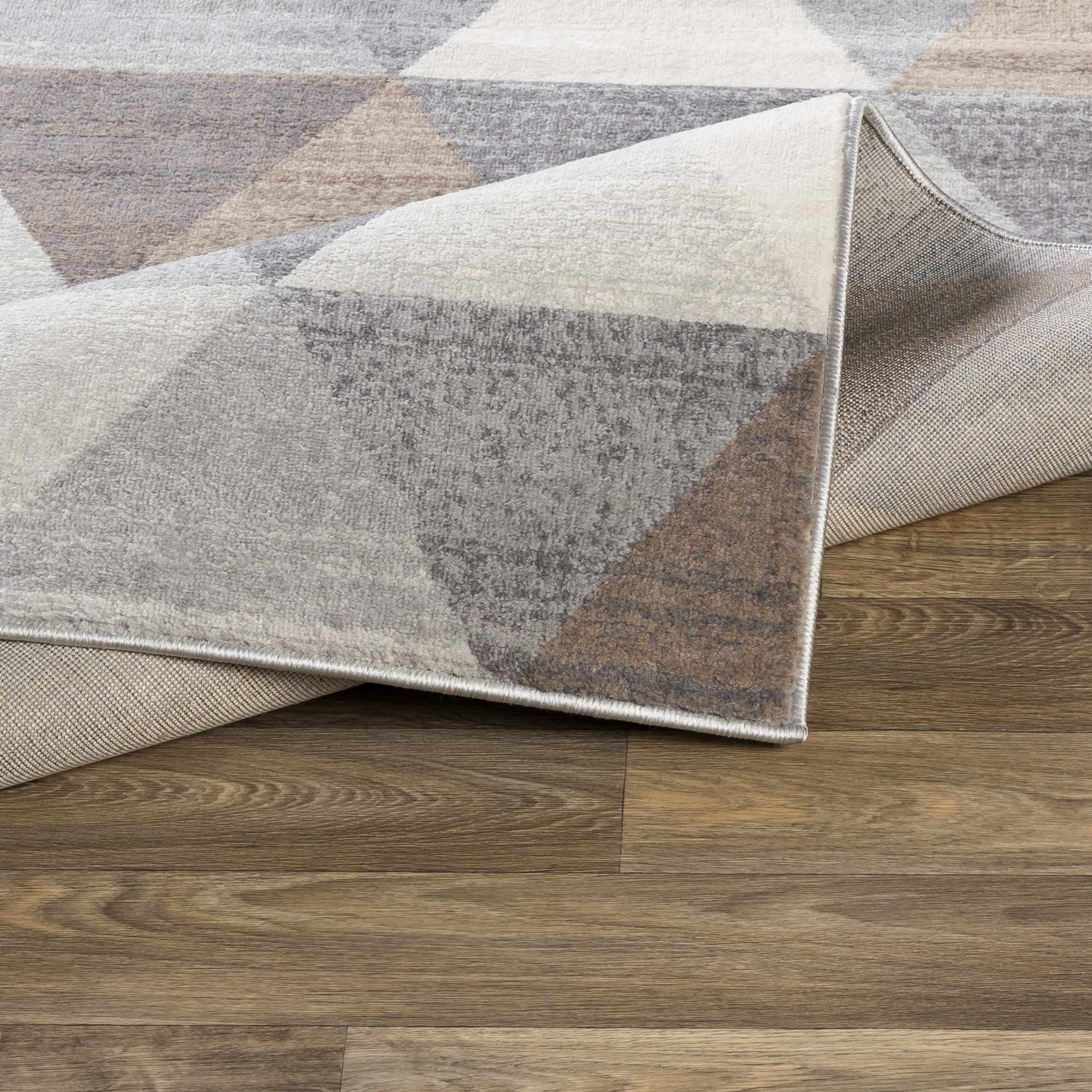 Sells Gray&Brown Triangles Area Carpet by Boutique Rugs