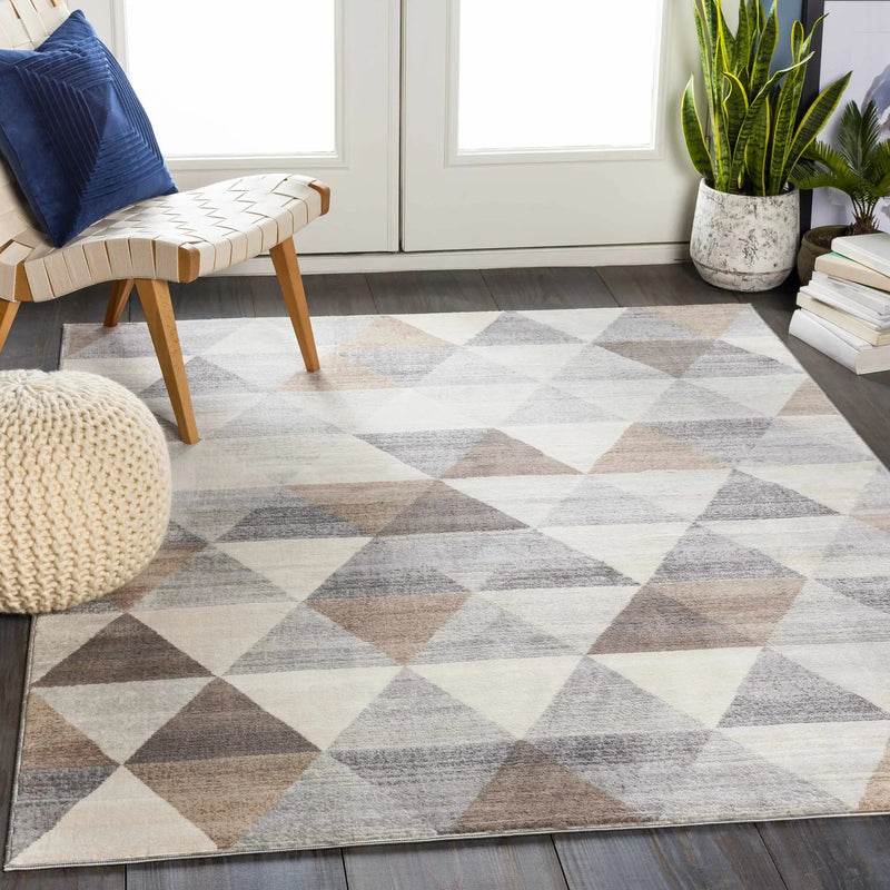 Sells Gray&Brown Triangles Area Carpet by Boutique Rugs
