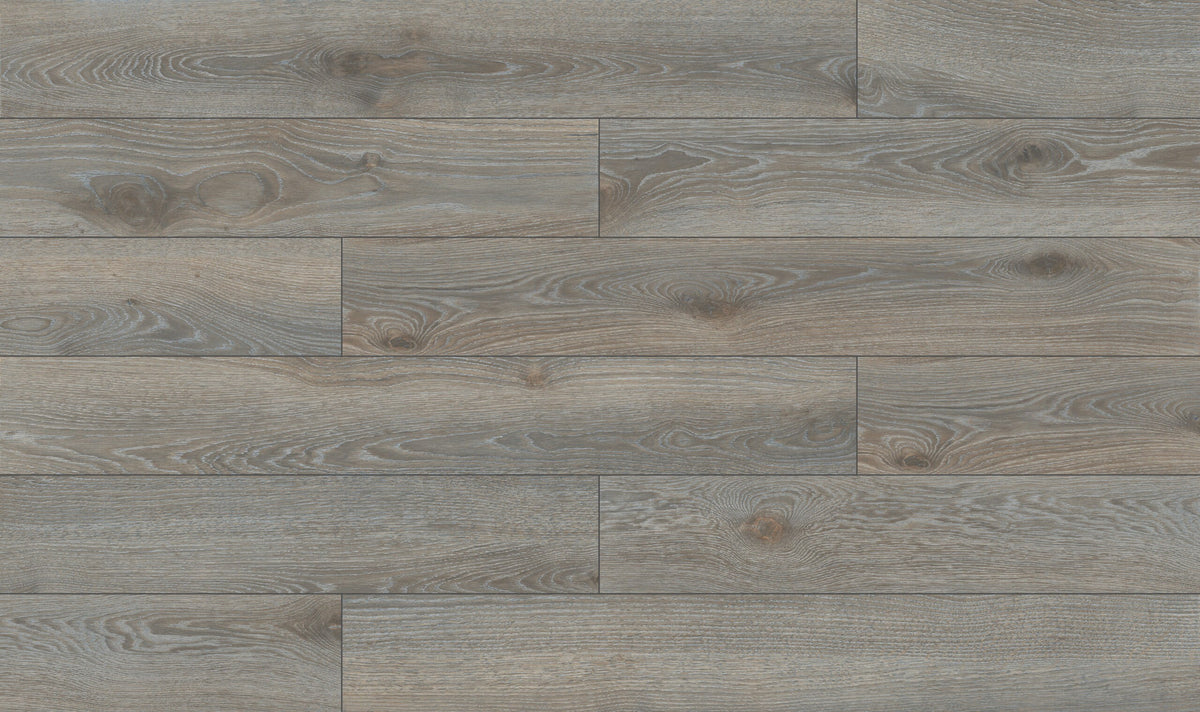 Selva Ash Natural Plank Wood Look Porcelain Tiles 10x72, several pieces laid together