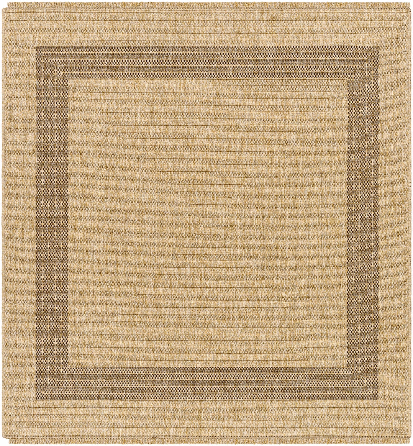 Andie Bordered Faux Jute Outdoor Rug - Clearance by Boutique Rugs