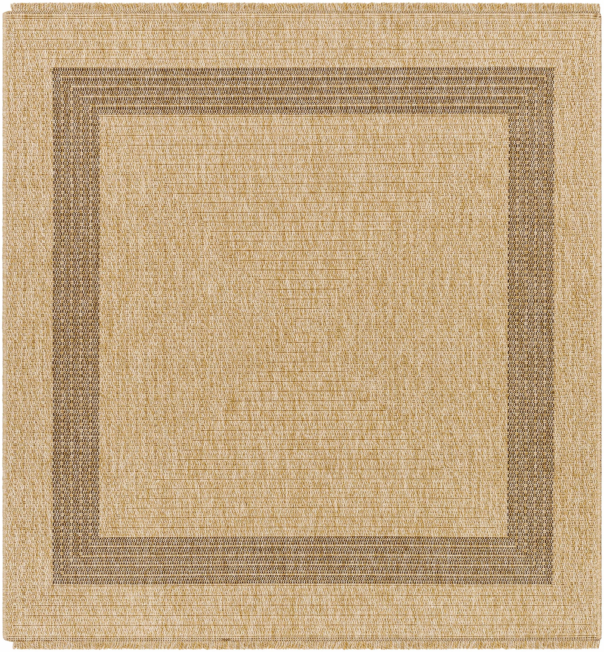 Andie Bordered Faux Jute Outdoor Rug - Clearance by Boutique Rugs