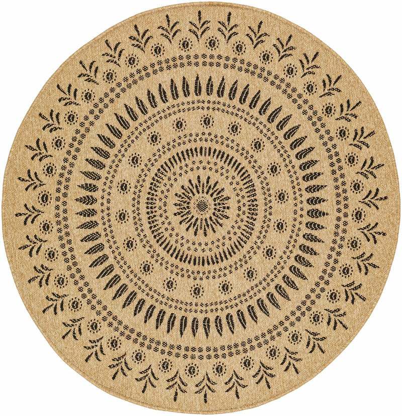 Beata Round Faux Jute Outdoor Rug - Clearance by Boutique Rugs