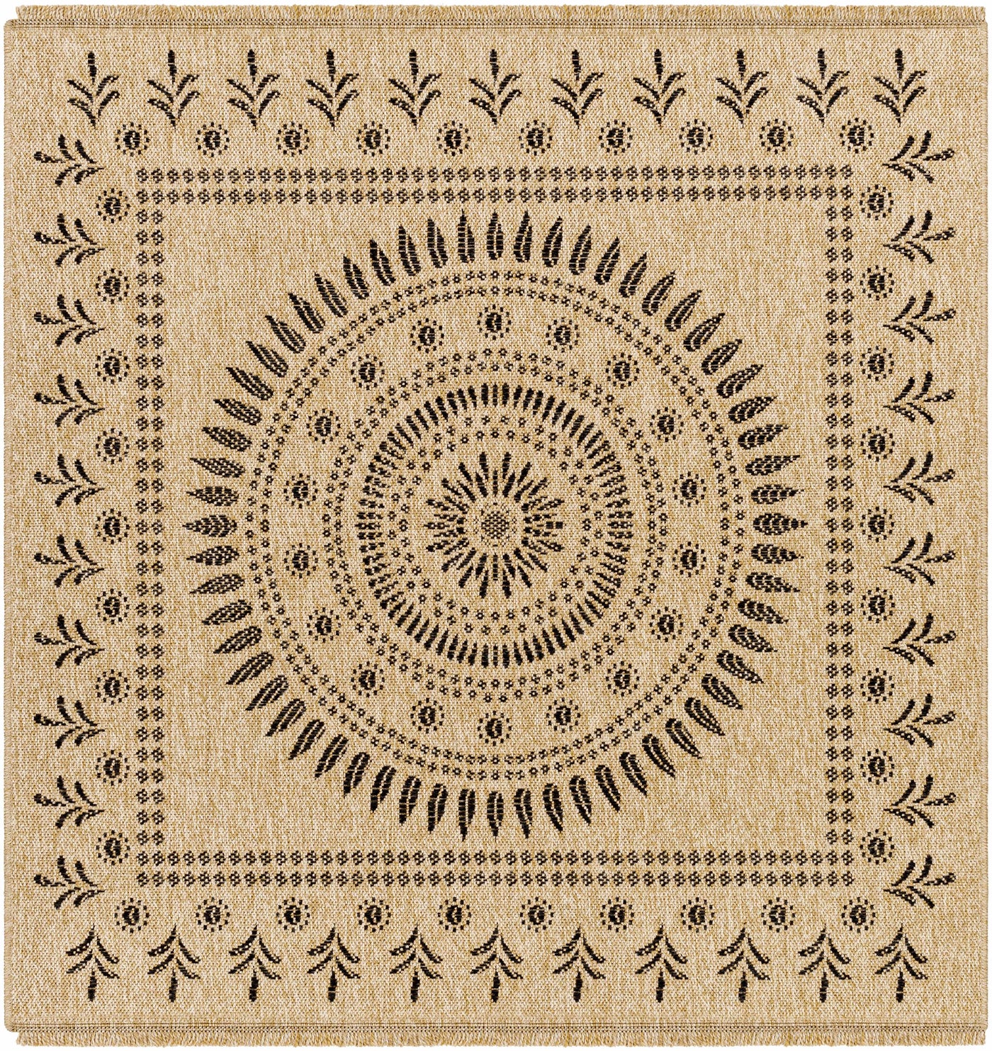 Beata Round Faux Jute Outdoor Rug - Clearance by Boutique Rugs