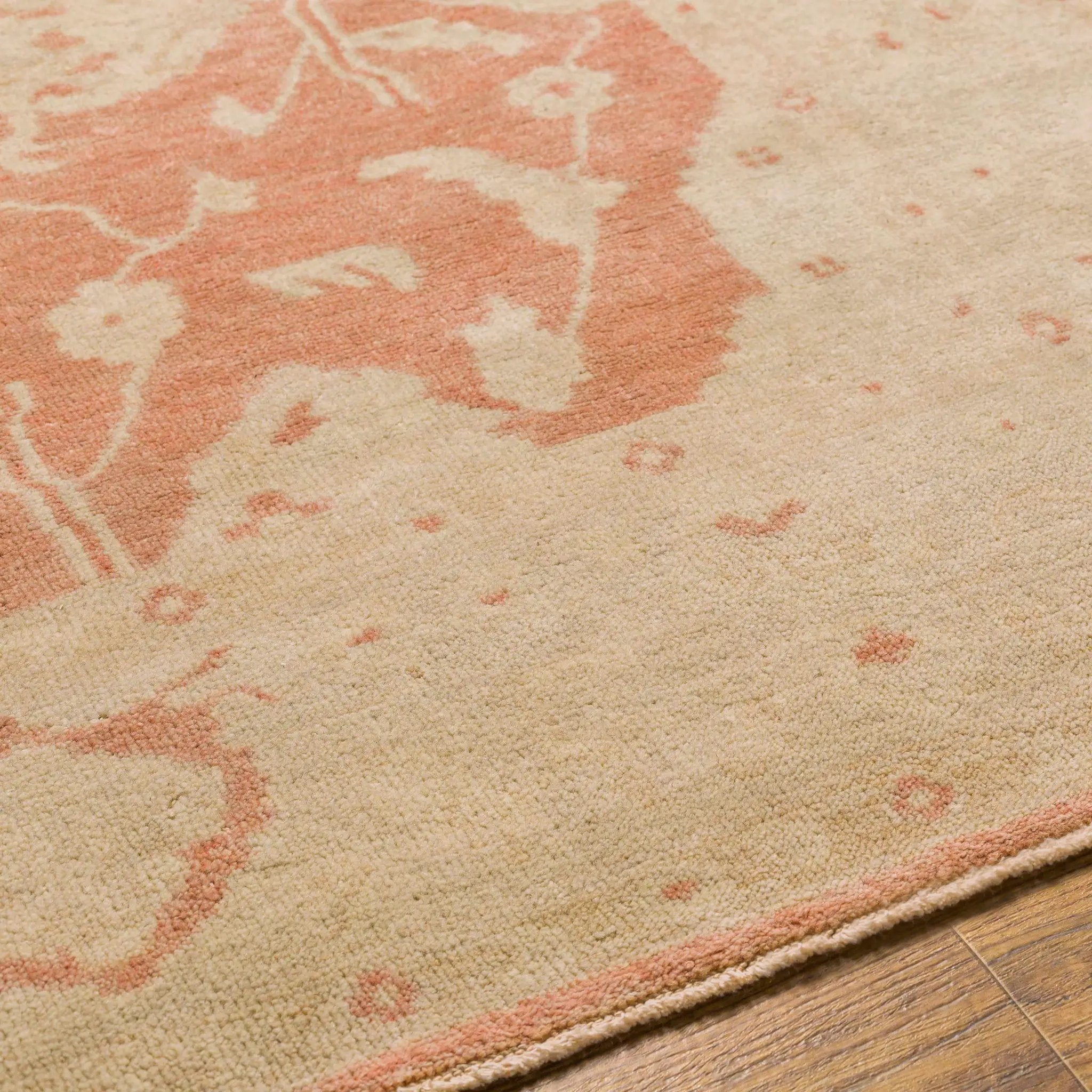 Seney Peach Area Rug - Clearance by Boutique Rugs