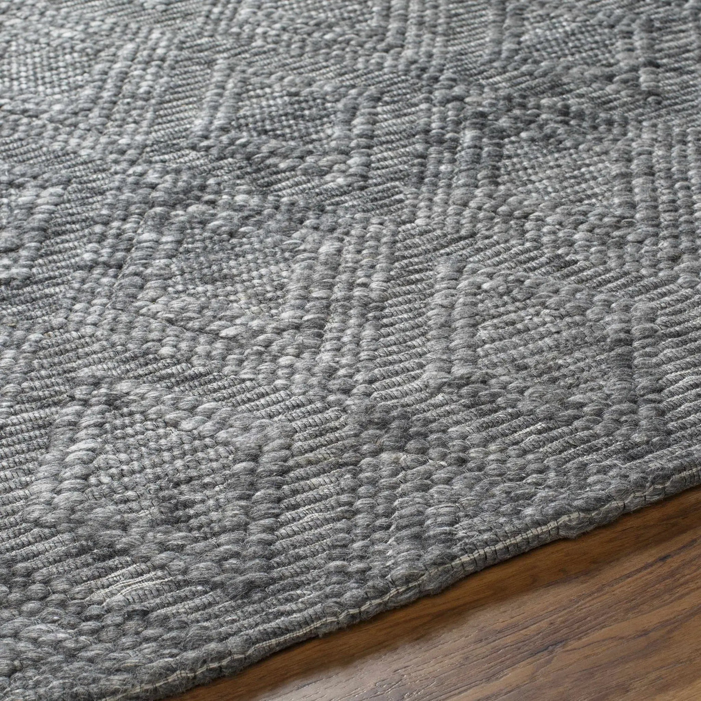 Kasib Dark Gray Hand Woven Area Rug - Clearance by Boutique Rugs