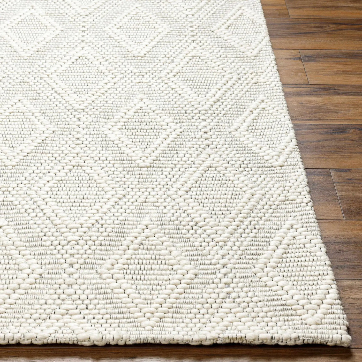 Kasib Cream Hand Woven Area Rug - Clearance by Boutique Rugs
