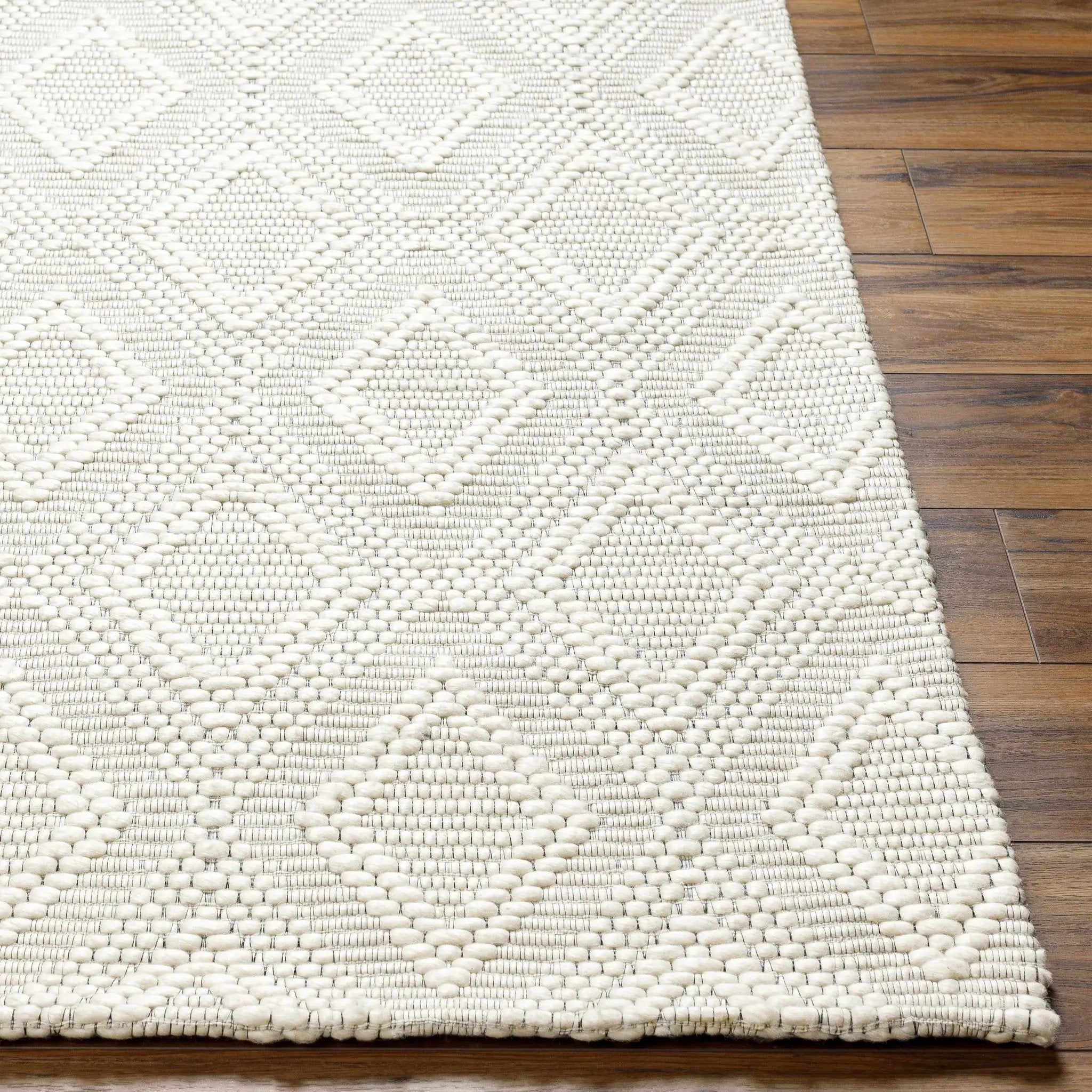Kasib Cream Hand Woven Area Rug - Clearance by Boutique Rugs
