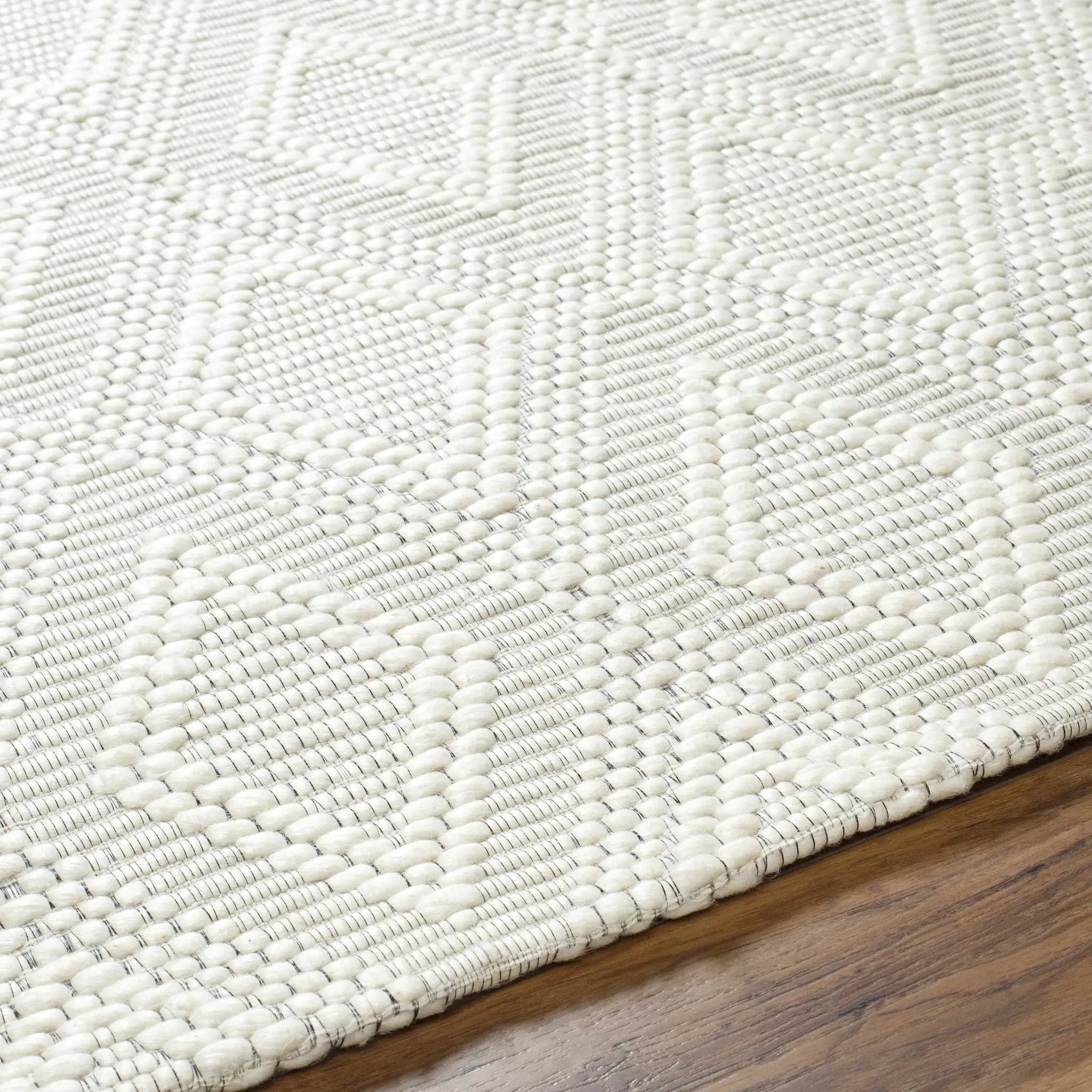 Kasib Cream Hand Woven Area Rug - Clearance by Boutique Rugs