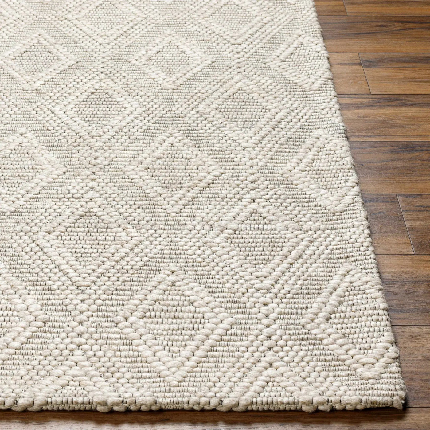 Kasib Beige Hand Woven Area Rug - Clearance by Boutique Rugs