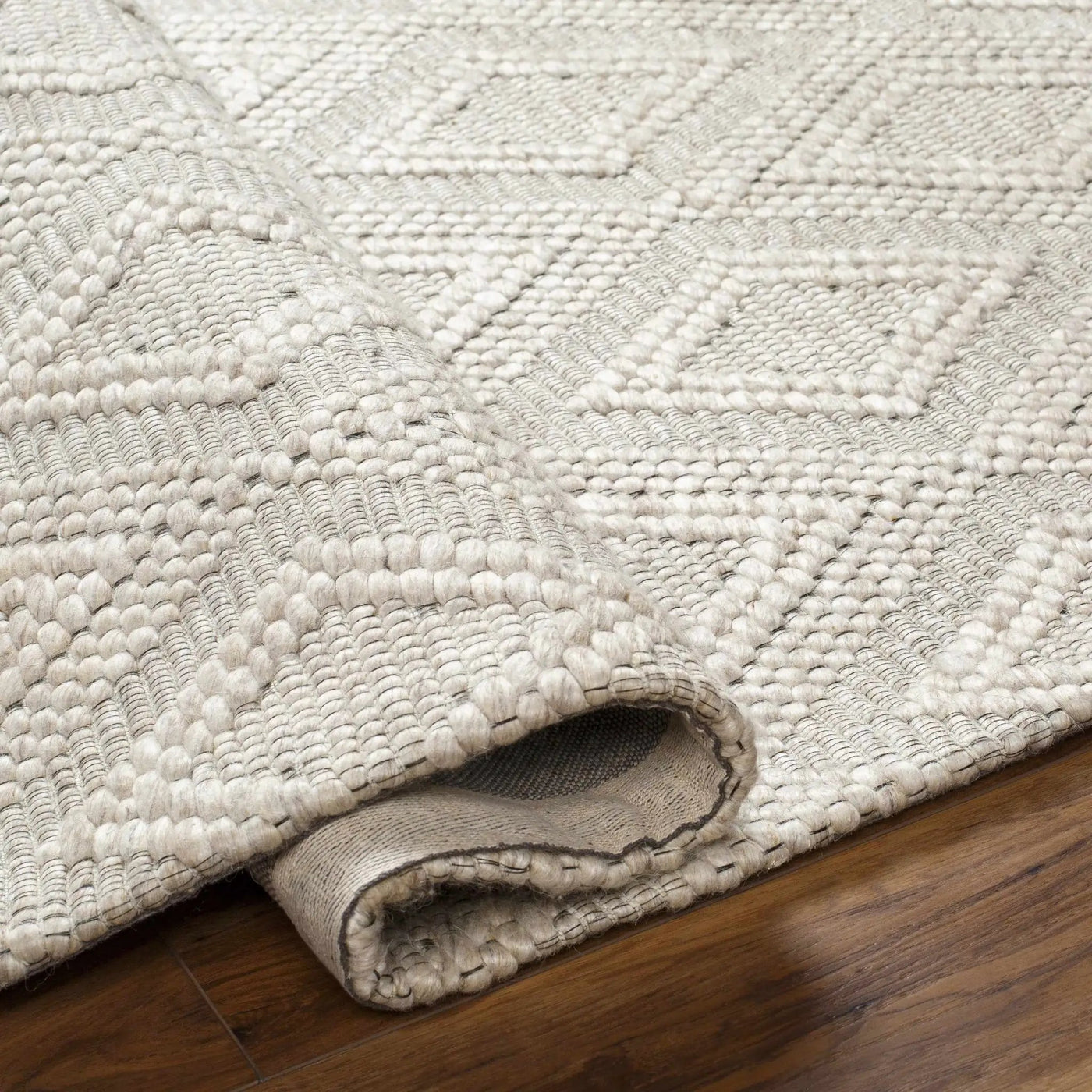 Kasib Beige Hand Woven Area Rug - Clearance by Boutique Rugs