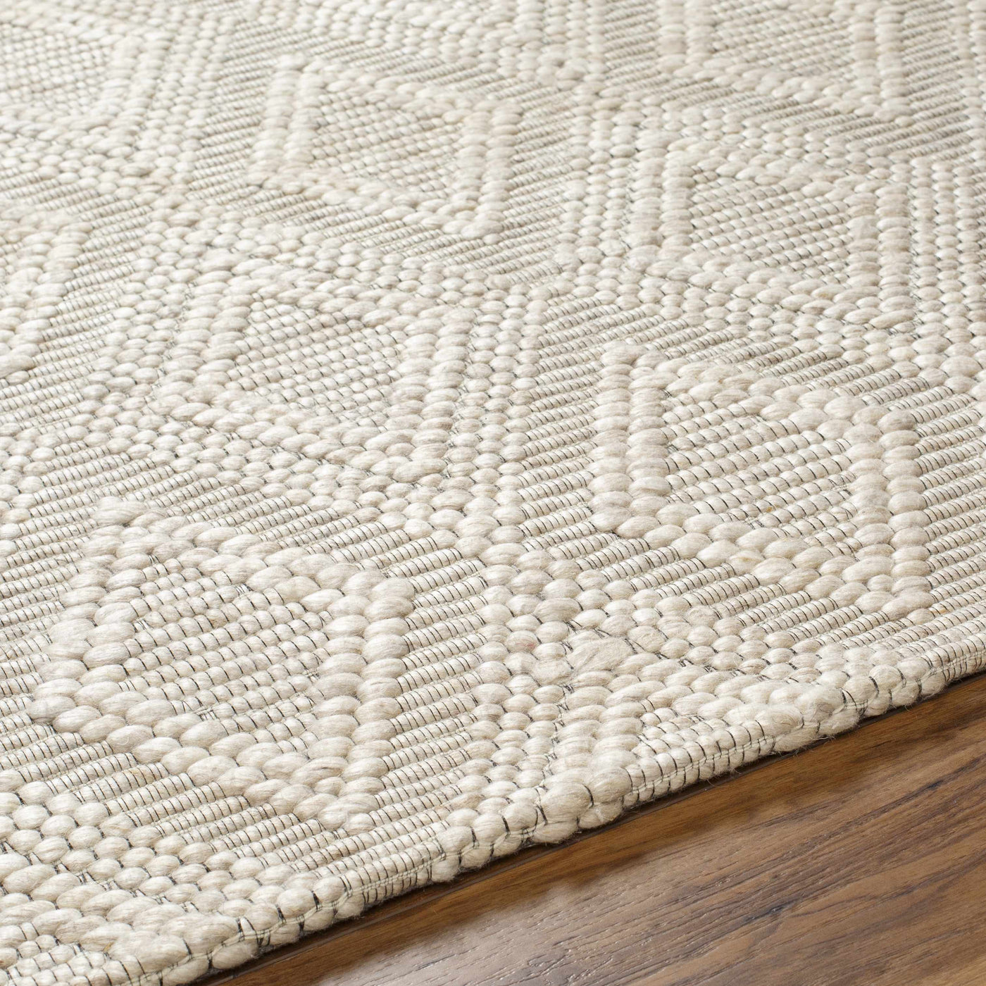 Kasib Beige Hand Woven Area Rug - Clearance by Boutique Rugs