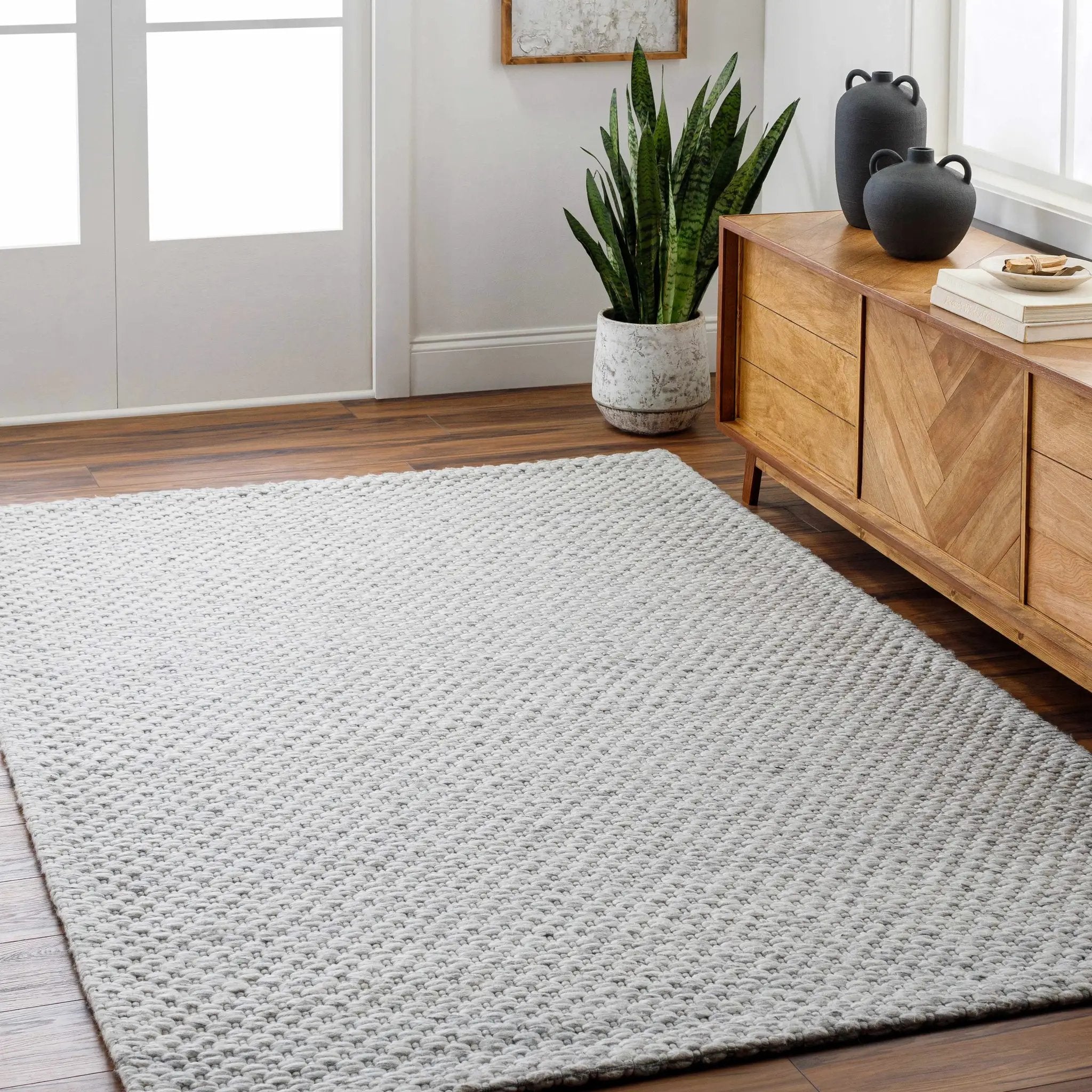 Kassa Gray Hand Woven Area Rug - Clearance by Boutique Rugs