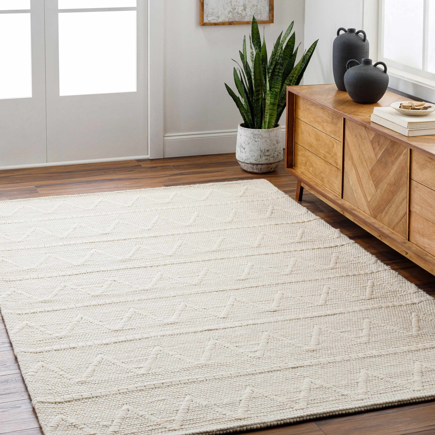 Kyung Cream Area Rug - Clearance by Boutique Rugs