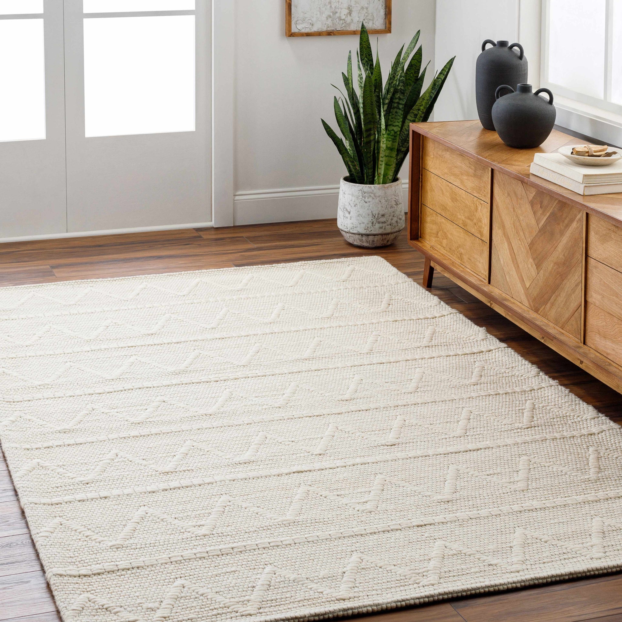 Kyung Cream Area Rug - Clearance by Boutique Rugs