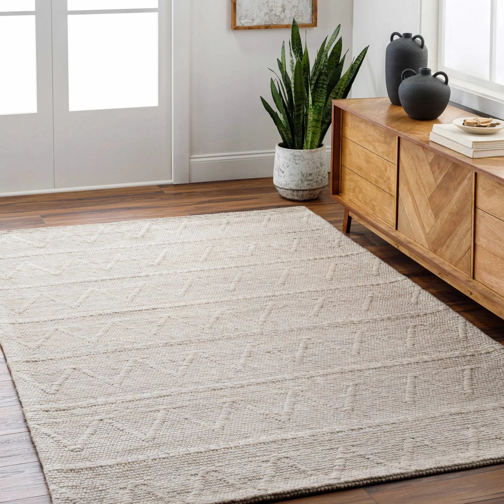 Kyung Beige Area Rug - Clearance by Boutique Rugs