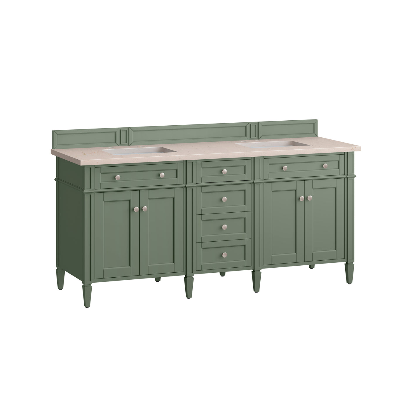 James Martin Brittany 72" Double Bathroom Vanity, Smokey Celadon by James Martin