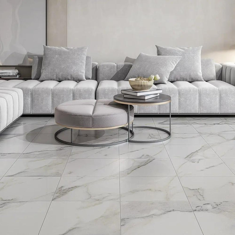 Serenity Honed Marble Tiles 18x18 room scene 2