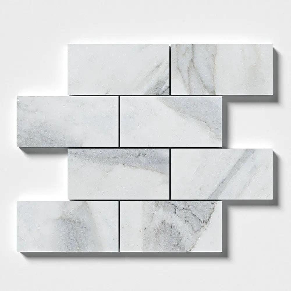 Serenity Honed Marble Tiles 2 3/4x5 1/2 closeup 1