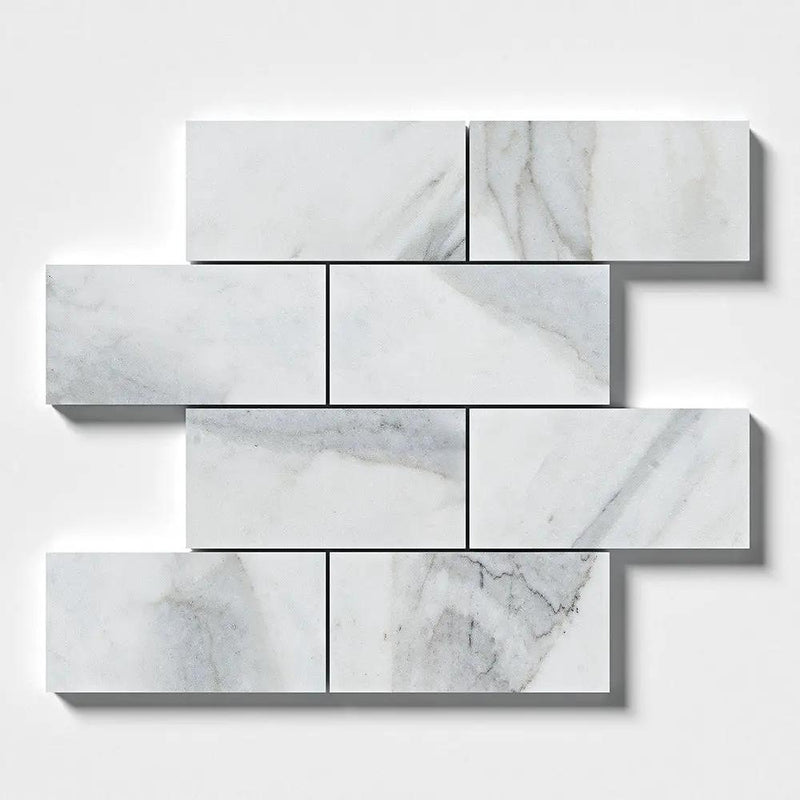Serenity Honed Marble Tiles 2 3/4x5 1/2 closeup 1